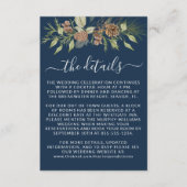 Winter Navy Blue Details UAWG Website Hochzeit Begleitkarte (Vorderseite)