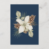 Winter Navy Blue Details UAWG Website Hochzeit Begleitkarte (Rückseite)