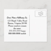 Winter Neue Zuhause-Adresse, die wir übertragen ha Ankündigungspostkarte (Rückseite)