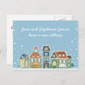 Winter Neue Zuhause-Adresse, die wir übertragen ha Ankündigungspostkarte (Vorne/Hinten)