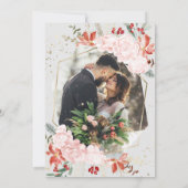 Winter Nichts Extravagant nur Liebe Hochzeit Foto Einladung (Rückseite)