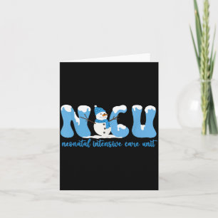 Winter-Nicu-Krankenschwester Weihnachtsmann Schnee Karte