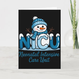 Winter-Nicu-Krankenschwester Weihnachtsmann Schnee Karte