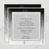 Winter-Niederlassungen in der Schwarz-weißen Einladung (Vorne/Hinten)