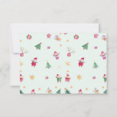 Winter Niedlich Baby Dusche Dankeskarte (Rückseite)