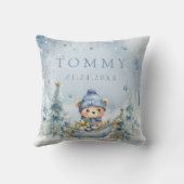 Winter Niedlich Bear Forest Baby Duschgeschenk Kissen (Rückseite)