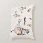 Winter Niedlich Sparrow Illustration Dekokissen (Vorderseite(Vertikal))