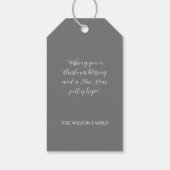 Winter Niedlich Sparrow Illustration Geschenkanhänger (Rückseite)