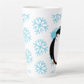 Winter Niedliche Pinguine und Schneeflocken Milchtasse (Vorderseite)