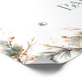 Winter Niedliche Polar Bear Baby Dusche Willkommen Poster (Ecke)