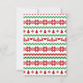 Winter niedliche Ugly Sweater Books für Babydusche Einladung (Rückseite)