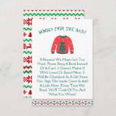 Winter niedliche Ugly Sweater Books für Babydusche Einladung (Vorne/Hinten)