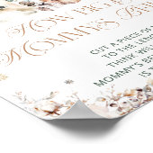 Winter Niedlicher Bär Wie groß ist Mama's Bauch Poster (Ecke)