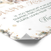 Winter Niedlicher Eisbärentaucher Poster (Ecke)