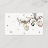 Winter Niedlicher Polar Bear Baby Duschkabine Wind Begleitkarte (Rückseite)