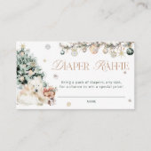 Winter Niedlicher Polar Bear Baby Duschkabine Wind Begleitkarte (Vorderseite)