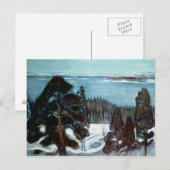 Winter Night 1900 Postkarte (Vorne/Hinten)