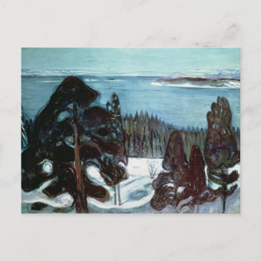 Winter Night 1900 Postkarte (Vorderseite)