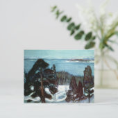 Winter Night 1900 Postkarte (Stehend Vorderseite)