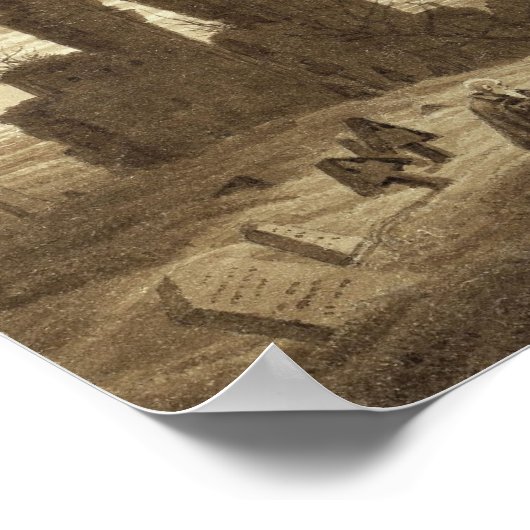 Winter Night Caspar David Friedrich Poster (Ecke)