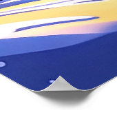 Winter Night Landscape With Snowy Mountains Poster (Ecke)