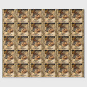 Winter Nights Yorkie Elegant Geschenkpapier (Flach)