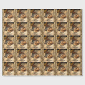 Winter Nights Yorkie Elegant Geschenkpapier (Flach)