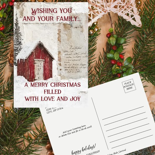 Winter Nordic Bartholz Weihnachtszeitschriften Feiertagspostkarte