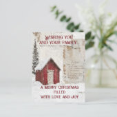 Winter Nordic Bartholz Weihnachtszeitschriften Feiertagspostkarte (Stehend Vorderseite)