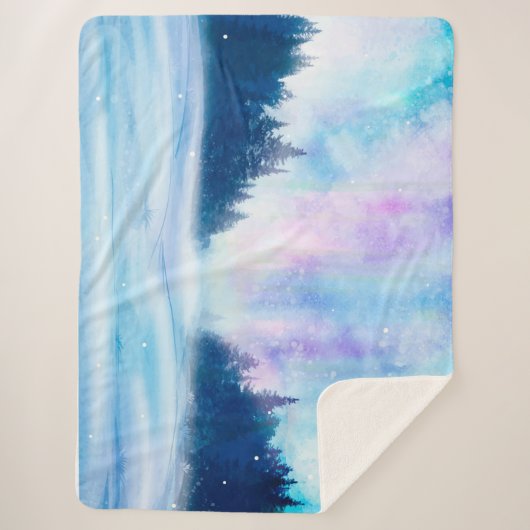 Winter-Nordlicht Sherpadecke (Vorderseite)