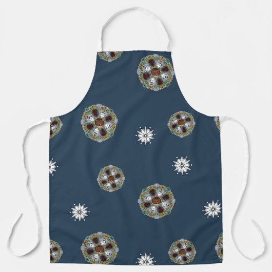Winter Nouveau All-over Print Schürze (Vorderseite)