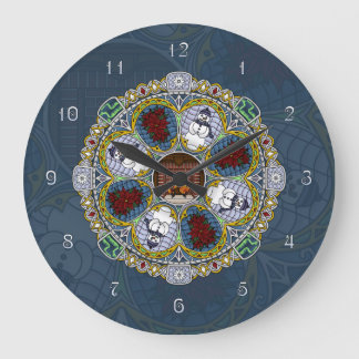 Winter Nouveau Clock Große Wanduhr