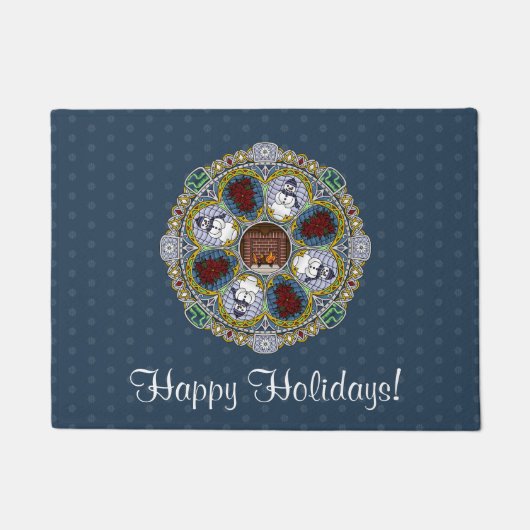Winter Nouveau Doormat Fußmatte (Vorderseite)