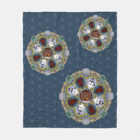 Winter Nouveau Fleece Blanket (Vorderseite)