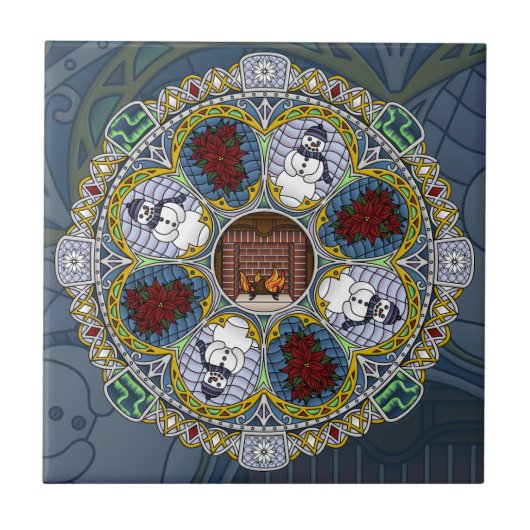 Winter Nouveau Fliese (Vorderseite)