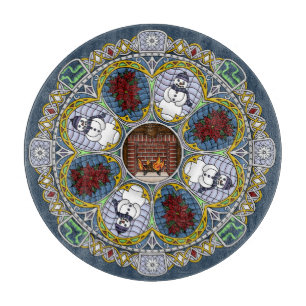 Winter Nouveau Glass Cutting Board Schneidebrett