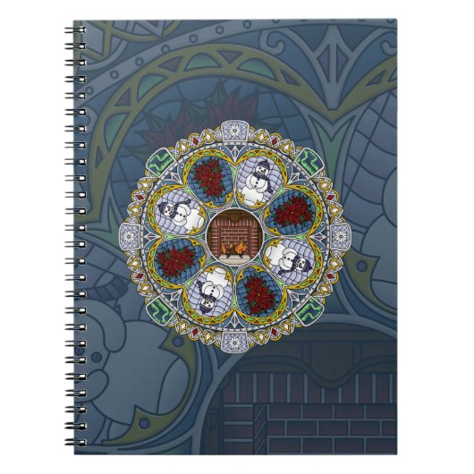 Winter Nouveau-Notebook Notizblock (Vorderseite)