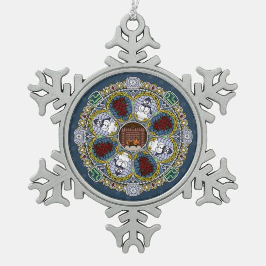 Winter Nouveau Premium Ornament (Vorderseite)