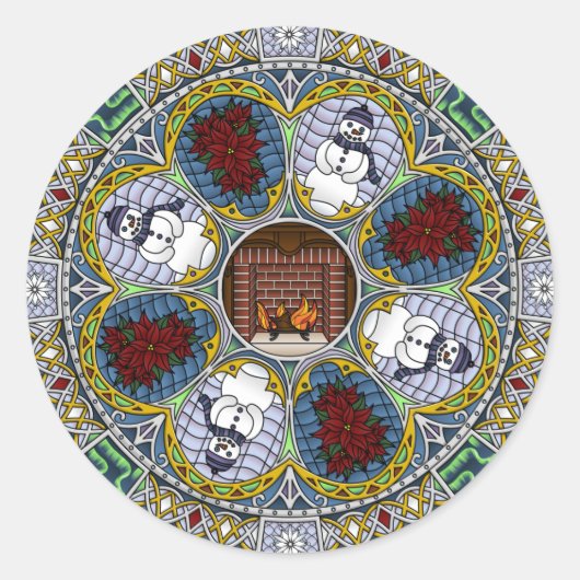 Winter Nouveau Sticker (Vorderseite)