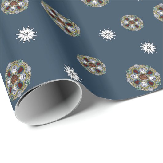 Winter Nouveau Wrapping Paper Geschenkpapier (Rolleneckpunkt)