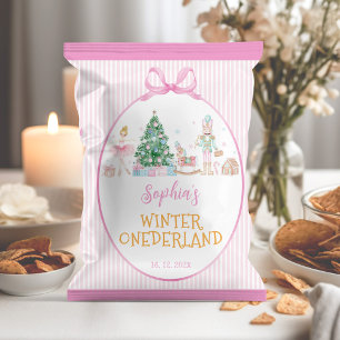 Winter Nussknacker Rosa Geburtstag Chip-Tüten-Verp Flyer