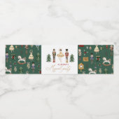 Winter Nutcracker-Geburtstagsparty Wasserflaschenetikett (Einzelnes Label)