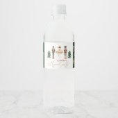 Winter Nutcracker-Geburtstagsparty Wasserflaschenetikett (Vorderseite)