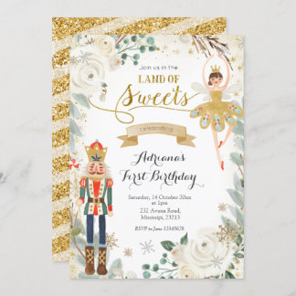Winter Nutcracker Land der Süßigkeiten Geburtstag  Einladung