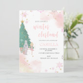 Winter Nutcracker Onederland 1. Geburtstag Einladung (Stehend Vorderseite)