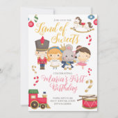 Winter Nutcracker zum Geburtstag Einladung (Vorderseite)