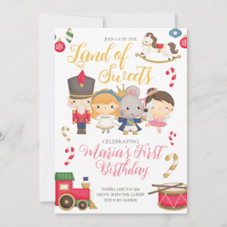 Winter Nutcracker zum Geburtstag Einladung