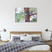 Winter-Nuthatch-StretchCanvas Print Leinwanddruck (Insitu (Schlafzimmer))