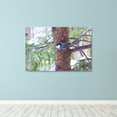 Winter-Nuthatch-StretchCanvas Print Leinwanddruck (Insitu (Holzboden))