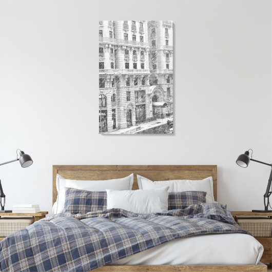 Winter NYC Upper West Side Photography on Canvas Leinwanddruck (Insitu (Schlafzimmer))